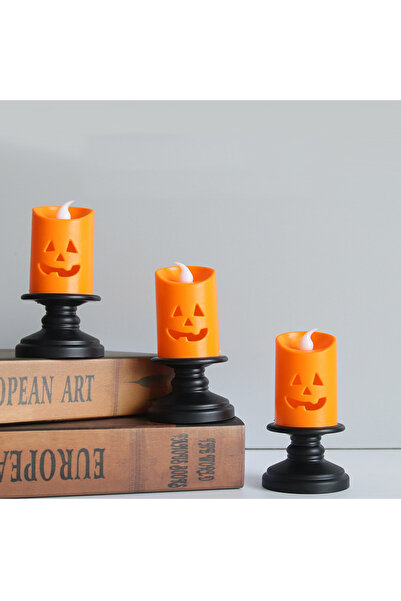 Choice1 3pcs Candlestick 1/3/5pcs Halloween Decorative Candlestick Pumpkin La...
