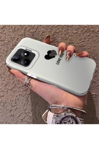 Hontinga حافظة هاتف Realme Note 50 4G متوافقة مع نمط القلب من السيليكون ذات ح...