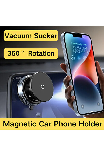 Choice1 حامل هاتف مغناطيسي أسود للسيارة، يعمل بتقنية الشفط الفراغي، يدور 360 ...