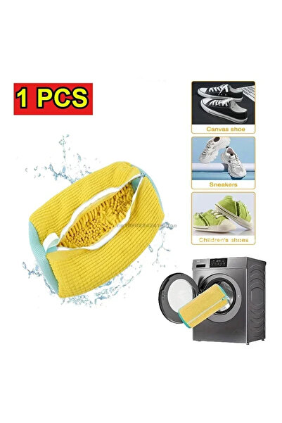 Choice7 كيس غسيل شبكي أصفر اللون، قطعة واحدة، لغسل الأحذية الرياضية، مناسب لغ...