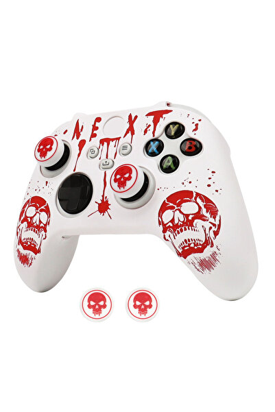 choice2 WHITE Laser Engraved Silicone Cover For Xbox Series X Gamepad Skin Pe...