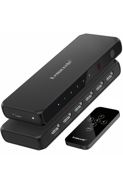 Choice محول HDMI G96 LEMORELE بدقة 4K بمعدل 30 هرتز، 5 مداخل ومخرج واحد، محول...