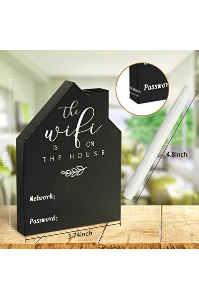 Choice لوحة كلمة مرور الواي فاي سوداء للمنزل، لوحة خشبية للطاولة، لوحة خشبية ...