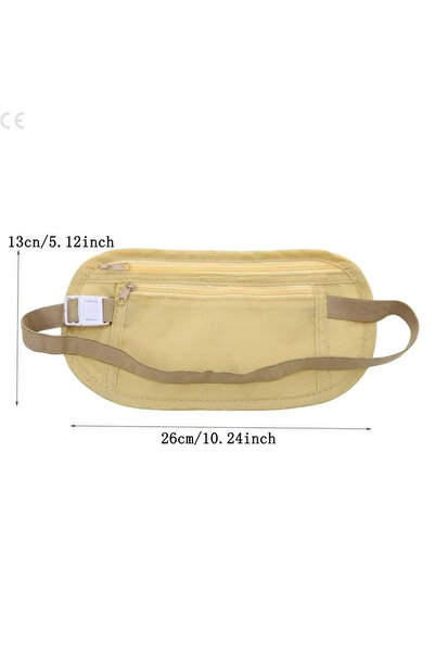 Choice1 light yellow Sport Running Wais Bag Invisible Travel Waist Packs Pouc...