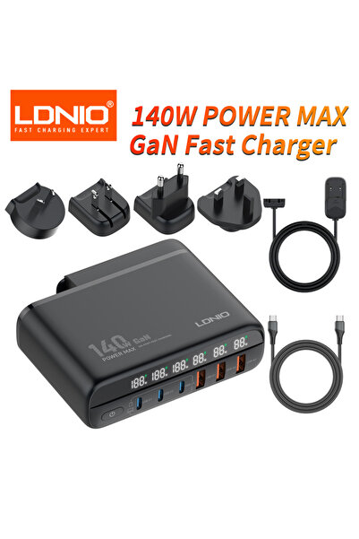 Choice شاحن USB-C بقوة 140 واط، متوافق مع معايير الولايات المتحدة والمملكة ال...