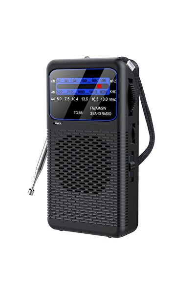 Choice راديو FM/AM/SW مزود بمصباح LED، راديو صغير مزود بمقبس سماعة رأس، يعمل ...