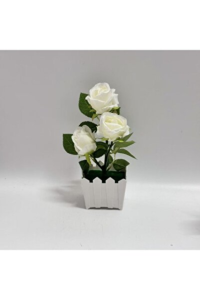 Choice زهرة بيضاء جديدة مزيفة على شكل وردة، مناسبة لتزيين المقاهي والفنادق.