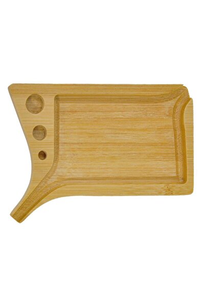 Choice صينية لف تبغ خشبية محمولة مع فرشاة وحامل مخروطي ملفوف مسبقًا، متعددة ا...