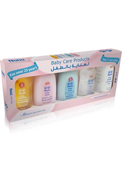NUNU Children's Gift Set - 200ml (Oil + Powder + Lotion + Shampoo + Liquid)
