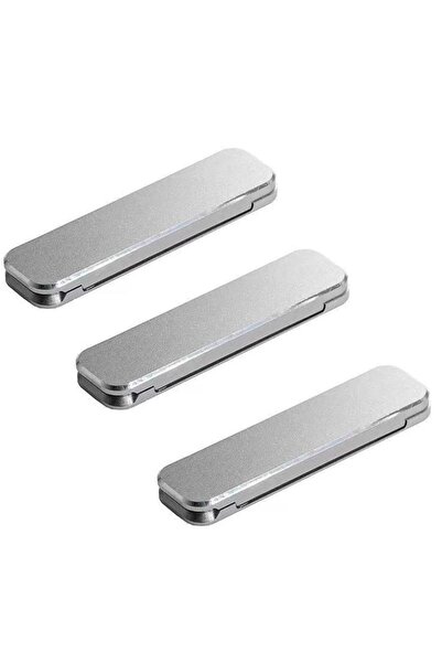 Choice1 3 قطع فضية، حامل هاتف محمول صغير قابل للطي وغير مرئي، مصنوع من سبائك ...