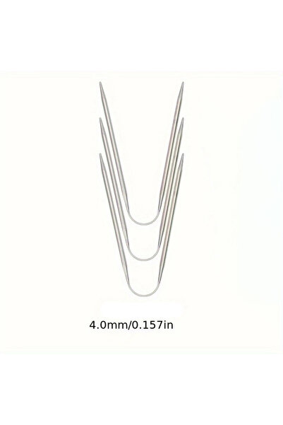 Choice5 4mm 3ps/bag Circular Knit Needles Knitting Metal Cable Circular Knitt...