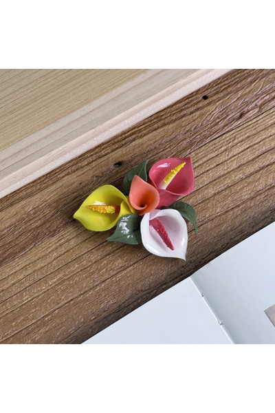 Choice1 زنبق الكالا، موقد خزفي مزخرف بالزهور، زهرة اللوتس الخزفية على شكل حدو...