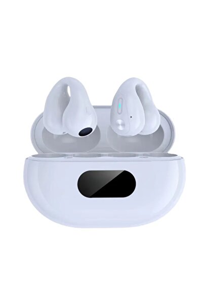 Choice سماعات أذن لاسلكية حقيقية بتقنية بلوتوث، مزودة بمشبك تثبيت LED أبيض X2...