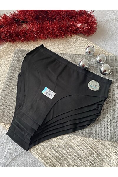 Berrak Lazer Kesim Siyah Külot 6'lı