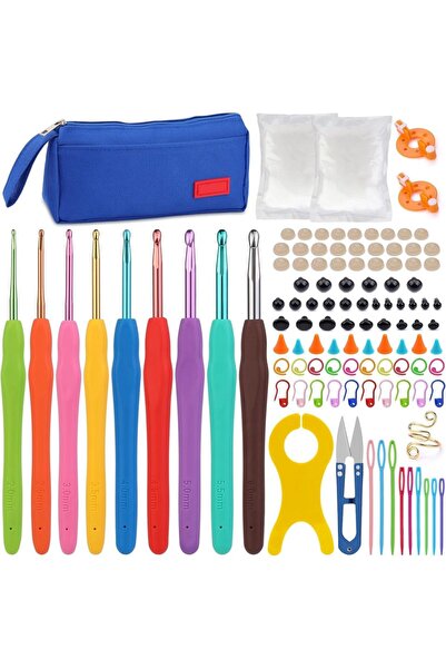 Choice IMAZY 109pcs Crhet Hooks Kit with 9pcs Hooks 50g Polyester Fiber Fill ...