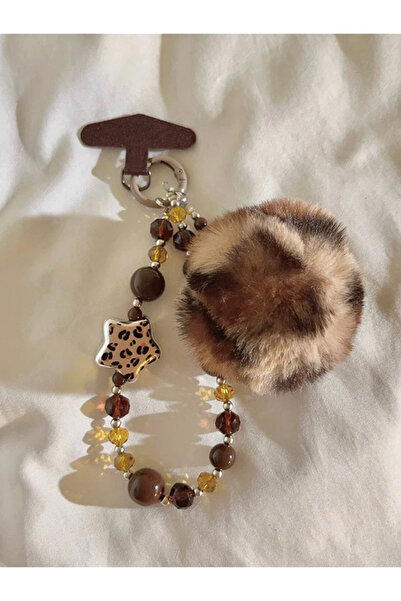 Choice1 lw Vintage Personalized Fur Ball Pendant Leopard Print Bead Bracelet ...