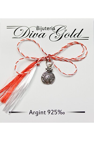 Diva Gold Martisor Silver Ladybug Pendant