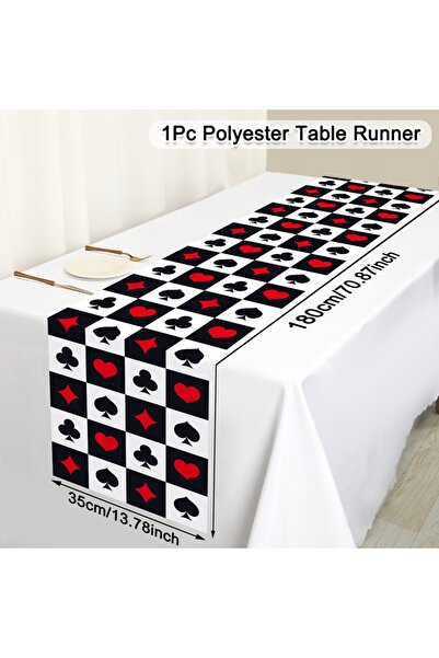 Choice 01 Poker Card Theme Table Runner Tablecover Poker Night Party Decorati...