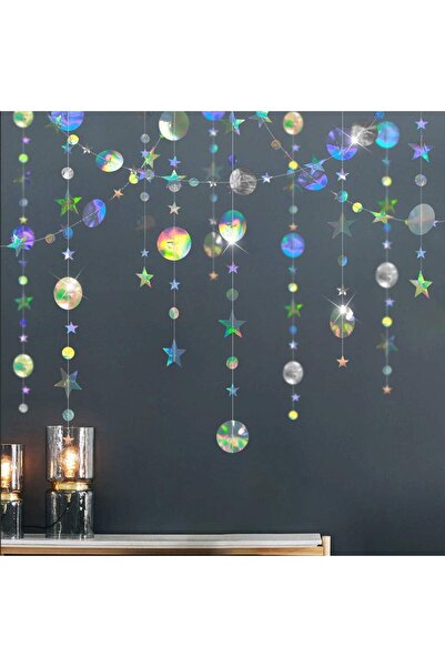 Choice 1 قطعة الياقوت العميق 4 متر التشجيع قزحي الألوان ستار جارلاند ديكوراتي...