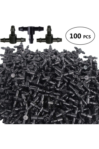 Choice1 100 قطعة من موصلات الري بالتنقيط ثلاثية الاتجاه، مناسبة لأنظمة الري ب...