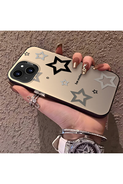 Hontinga حافظة هاتف آيفون 14 بلس متوافقة مع نمط النجوم من السيليكون ذات الحوا...