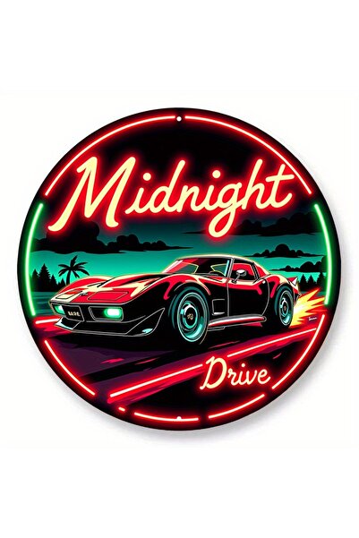 Choice 8x8inch(20x20cm Red Vintage Neon Car Sign 'Legacy Light Midnight Drive...