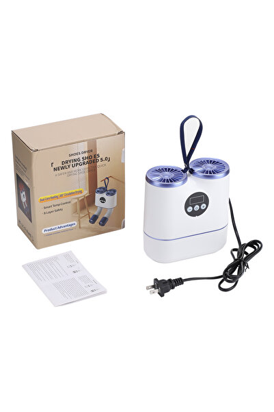 Choice1 مجفف أحذية أبيض اللون، يعمل بجهد 220 فولت، مجفف أحذية كهربائي قابل لل...