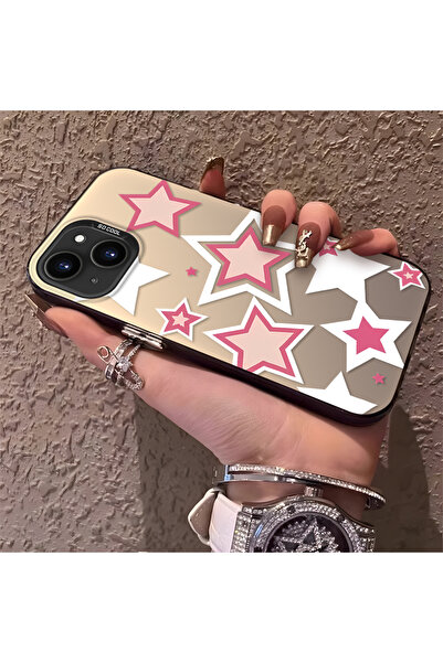 Hontinga حافظة هاتف آيفون 14 بلس متوافقة مع نمط النجوم الملونة من السيليكون ذ...