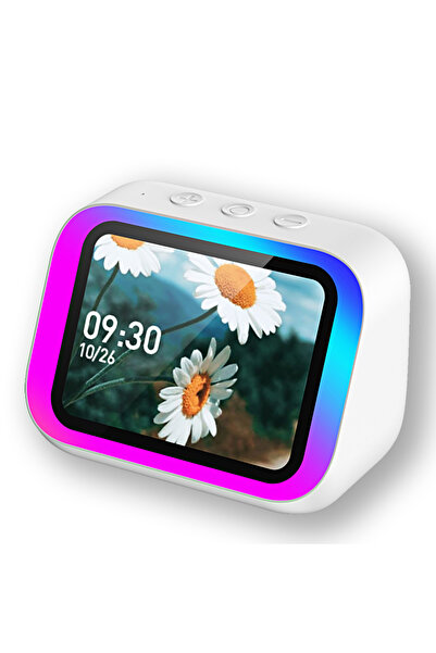 Choice WHITE Smart Alarm Clk Bluetooth Speaker Weather Display Night Light Mu...