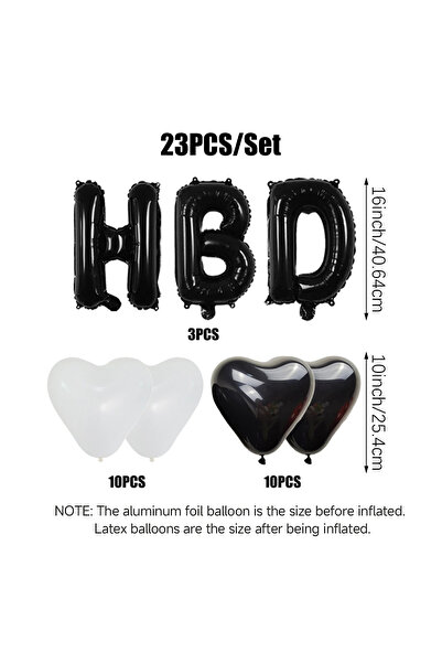 Choice 23pcs MULTI 23pcs/set Birthday Balloon Set 16 Inch Letter HBD Aluminum...