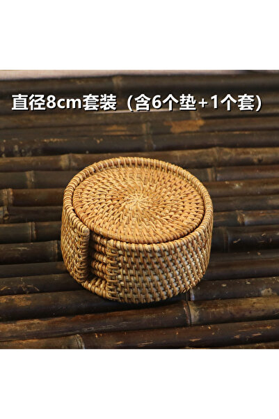 choice2 طقم 6 قطع (8 سم) 3 قطع/6 قطع قواعد أكواب للمشروبات وإكسسوارات الشاي و...