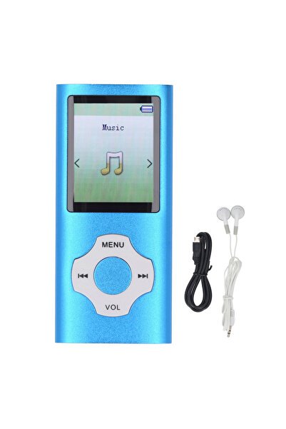 Choice5 Blue MP3 MP4 Player Rechargeable Bluetooth 5.0 Portable Video Music P...