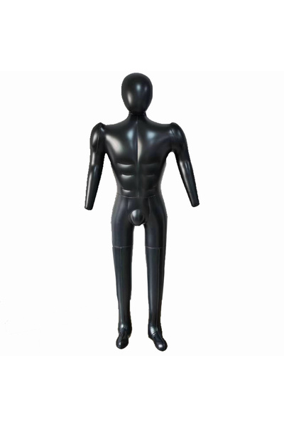 Choice مانيكان أسود قابل للنفخ للرجال، مصنوع من مادة PVC، بسماكة 0.25 مم، نمو...