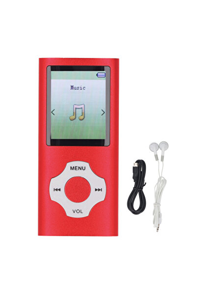 Choice Red MP3 MP4 Player Rechargeable Bluetooth 5.0 Portable Video Music Pla...