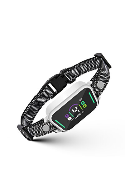 Choice WHITE Dog Bark Collar Anti Barking Training Collar with Beep Vibration...