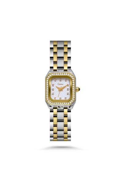 catera A watch with a striking touch of luxury in gold dial