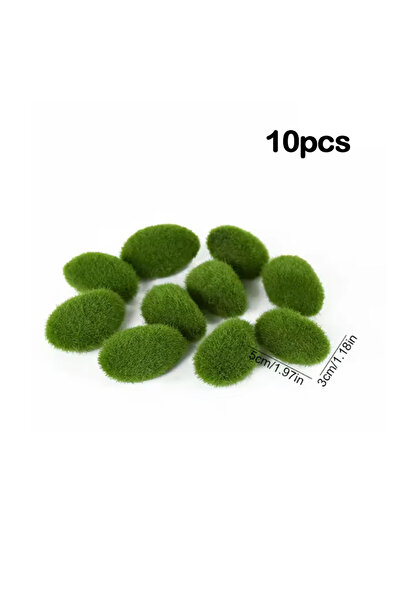 choice2 10 قطع من كرات الطحالب الخضراء الاصطناعية، حجم 1، نباتات صناعية تحاكي...