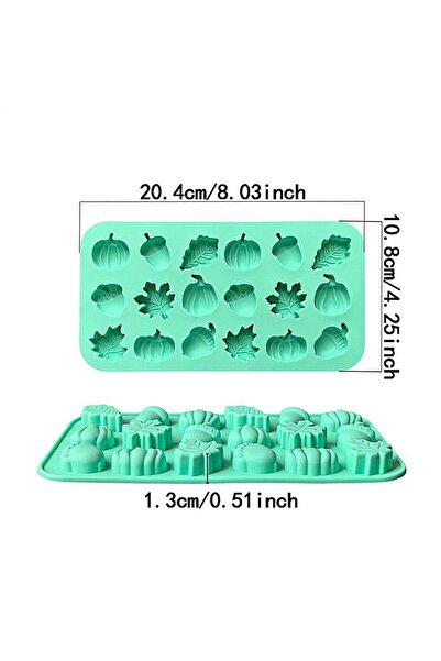 Choice as shown Fall Resin Molds 18-Cavity Candy Pumpkin Pine Cone Maple Leav...