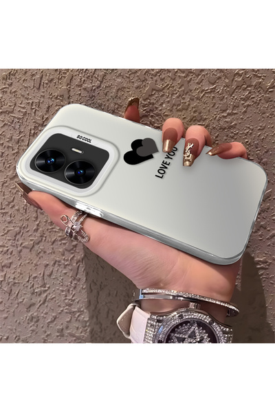 Hontinga حافظة هاتف ريلمي C55 متوافقة مع نمط القلب، مصنوعة من السيليكون، ذات ...