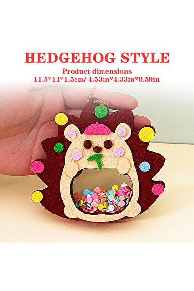 Choice4 hedgehog Felt DIY Shaker Craft Set Make You Own Cartoon Animal Rattle...