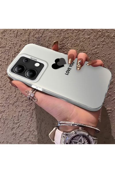 Hontinga حافظة هاتف ريدمي نوت 13 4G متوافقة مع نمط القلب من السيليكون ذات حاف...