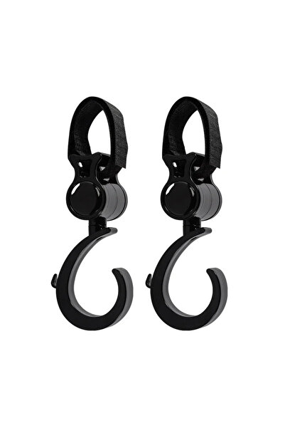 Choice black 2PCS Multi-Purpose Pram Hooks - Baby Stroller Shopping Bag Hange...