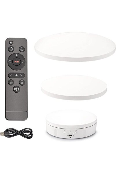Choice 1 Pieces WHITE 3 in 1 Rotating Display Stand 5V Electric 360 Degree Tu...