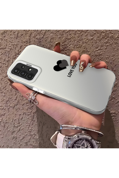 Hontinga حافظة هاتف سامسونج جالاكسي A04s متوافقة مع نمط القلب من السيليكون ذا...