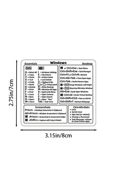 Choice1 ملصقات مقاومة للماء لاختصارات ويندوز/ماك أو إس، مناسبة لأجهزة الكمبيو...