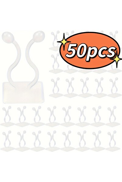 Choice 50 قطعة من مشابك تسلق النباتات الجدارية ذاتية اللصق شديدة التحمل باللو...