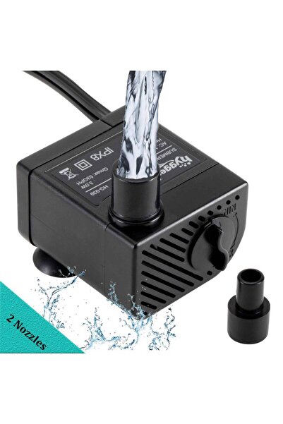 hygger Ultra Quiet Submersible Mini Water Pump 3W