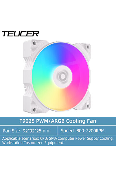 Choice مروحة يحافظ على البرودة المعالج TEUCER T9025 RGB ARGB مقاس 90 مم باللو...