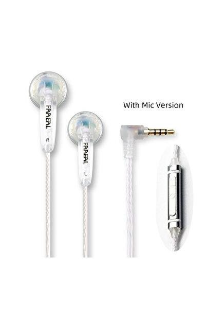 choice2 سماعات أذن FAAEAL بيضاء اللون مزودة بثلاثة أزرار وميكروفون، إصدار Iri...