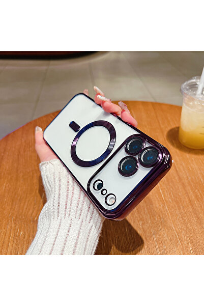 Choice iPhone17 Pro Max Purple Luxury for Magsafe Plating Soft Silicone Case ...